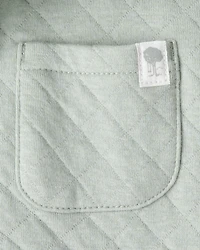 Baby Boy 3-Piece Quilted Jacket Outfit Set - Green