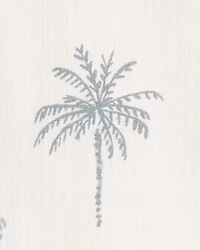 Baby Boy 2-Piece Palm Tree Print Short Set - Ivory/Blue