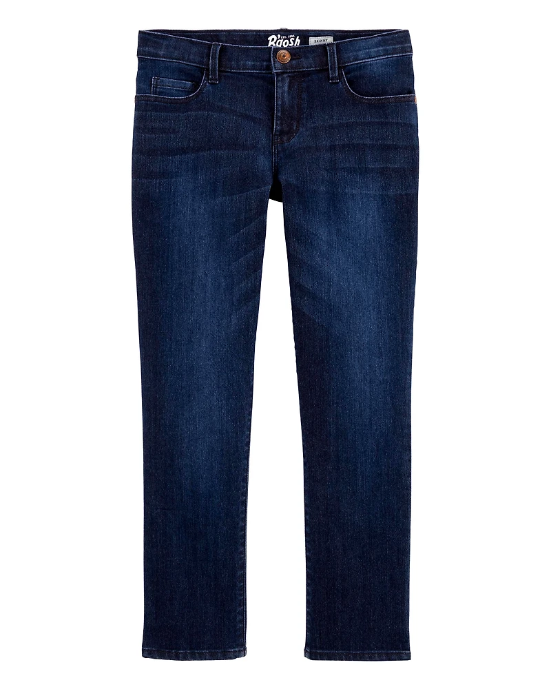 Kid Dark Wash Plus-Fit Skinny-Leg Jeans