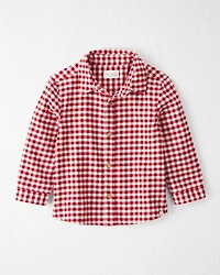Toddler Boy Plaid Organic Cotton Button-Front Flannel Shirt