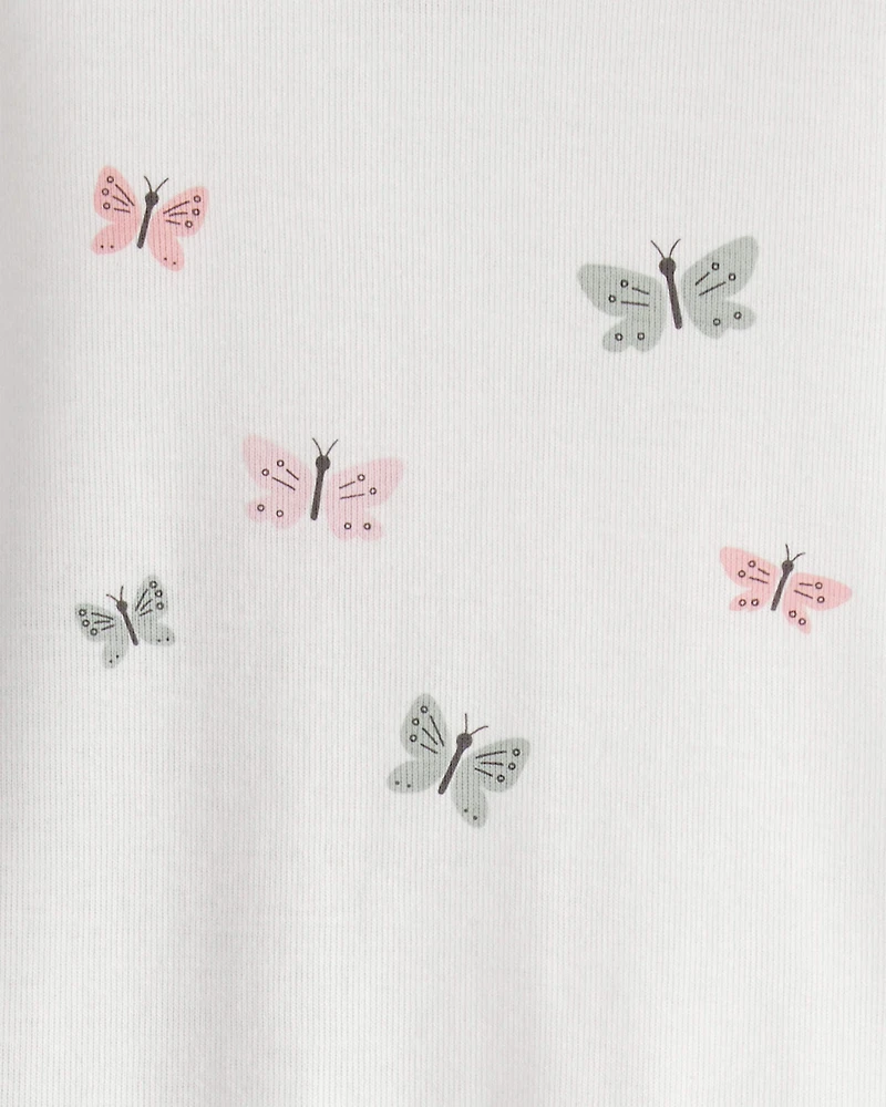 Baby Girl 2-Piece Butterfly Bodysuit & Pant Set - Green/White