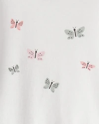 Baby Girl 2-Piece Butterfly Bodysuit & Pant Set - Green/White