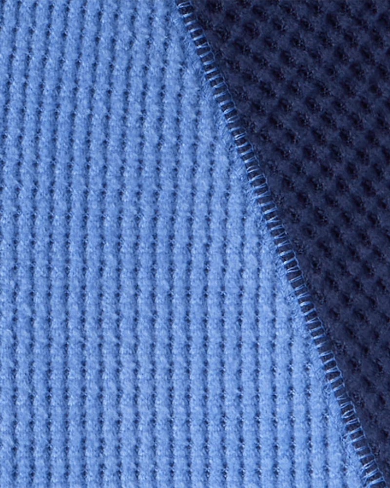 Boys Waffle Knit Color Block Hoodie