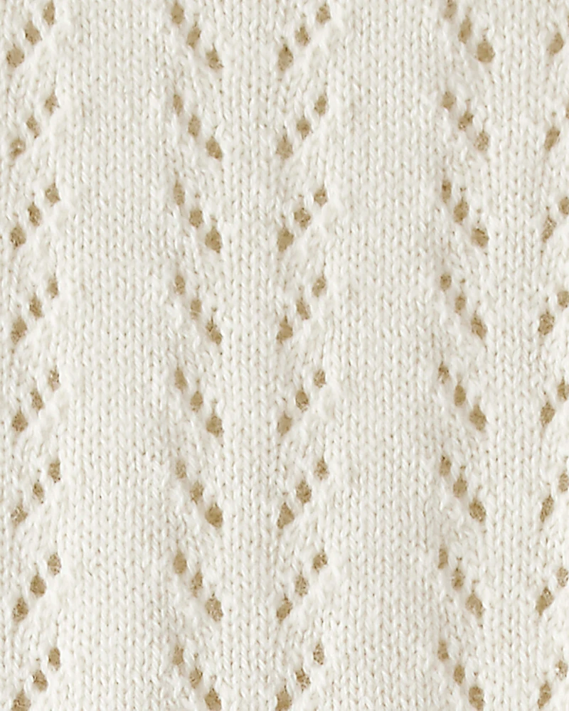 Baby Girl Organic Cotton Pointelle Romper