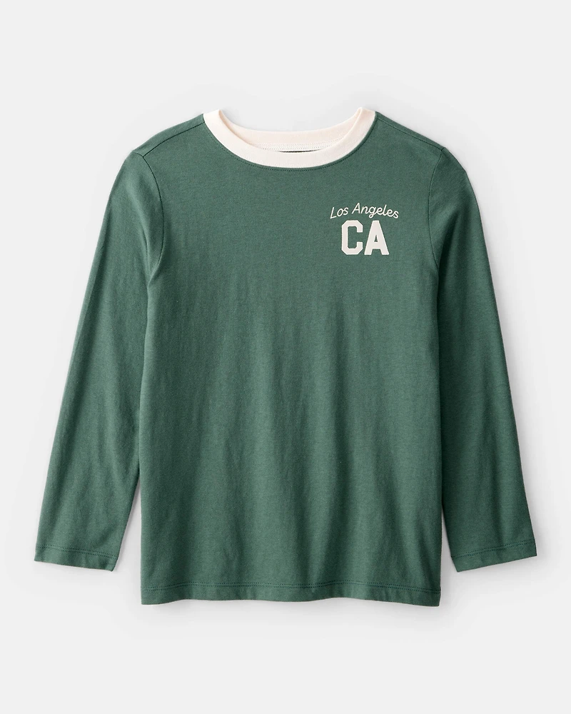 Boys Los Angeles Long-Sleeve Graphic Tee - Green