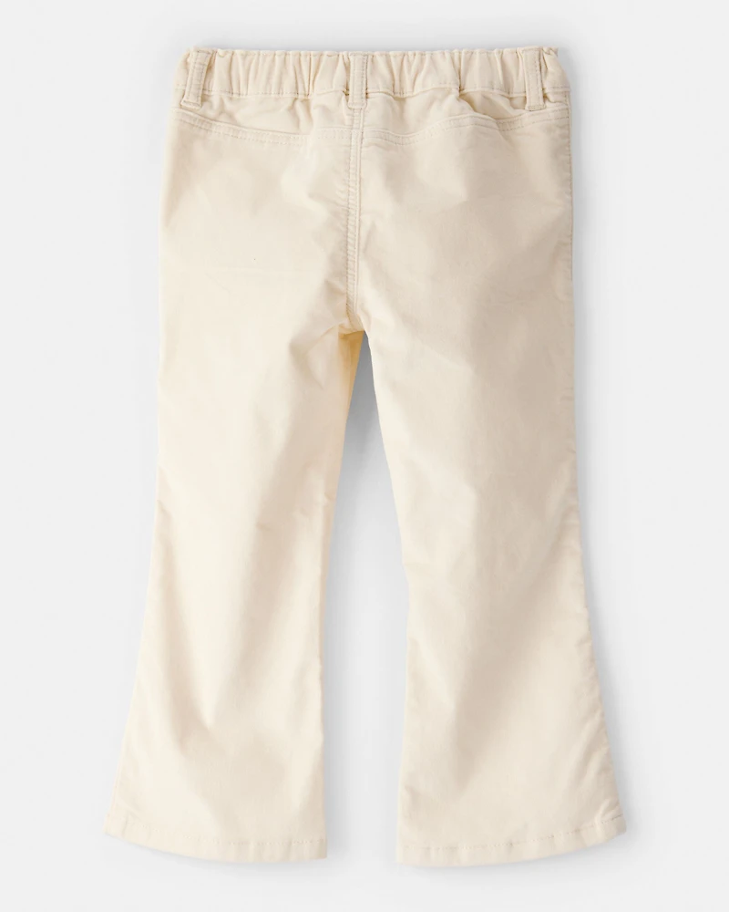 Toddler Girl Flare Pants - Ivory