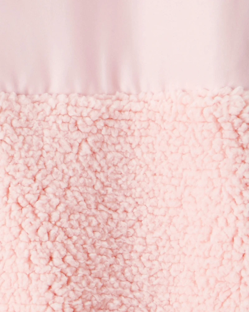 Girls Long-Sleeve Sherpa Jacket - Pink