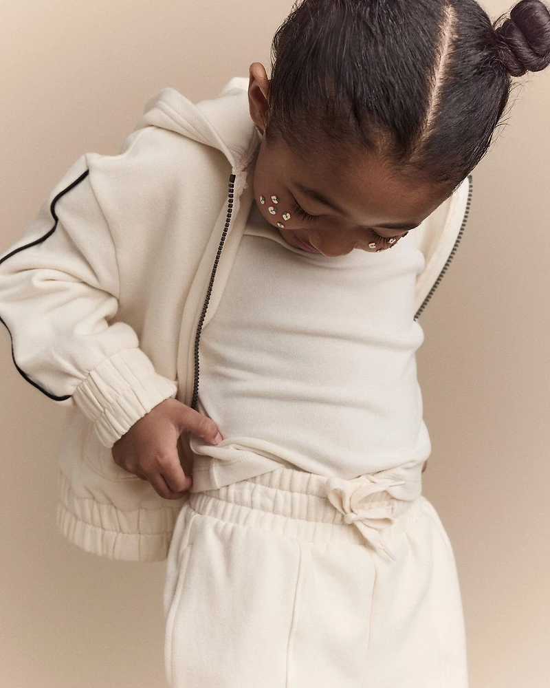 Toddler Girl Dolman-Sleeve Miriam Tee - Cream