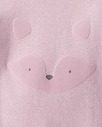 Baby Girl 4-Pack Koala Print Cotton Long-Sleeve Multipack Bodysuits - Purple/White/Pink