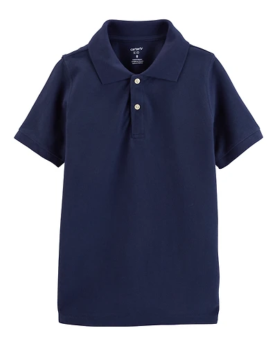 Boys Piqué Polo Shirt - Navy