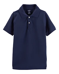 Boys Piqué Polo Shirt - Navy