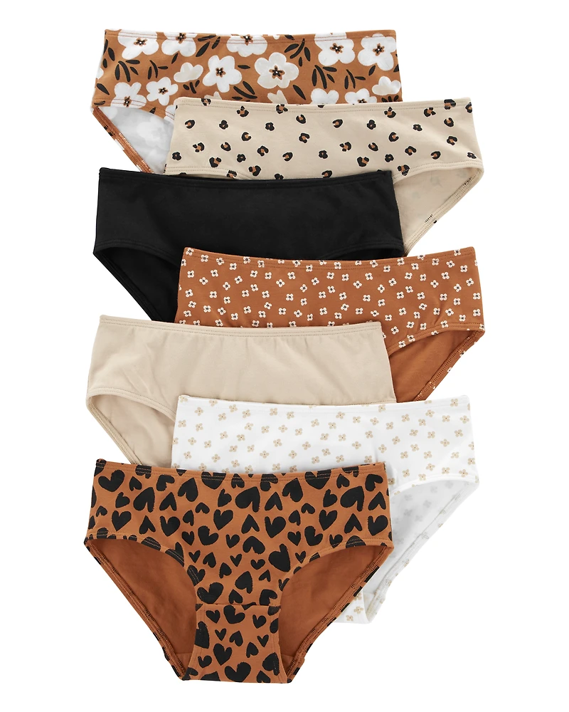 Kid 7-Pack Stretch Cotton Hipster Underwear