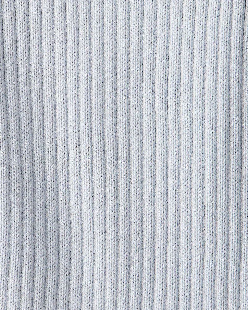 Baby Boy Ribbed Cotton Jumpsuit - Blue