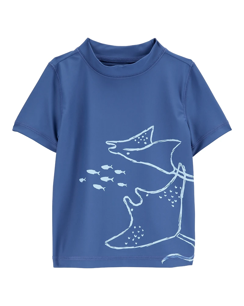 Toddler Boy Stingray Short-Sleeve Rashguard - Navy