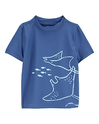 Toddler Boy Stingray Short-Sleeve Rashguard - Navy