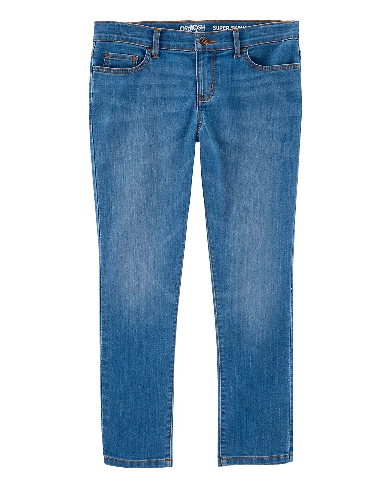 Kid Medium Blue Wash Plus-Fit Skinny-Leg Jeans