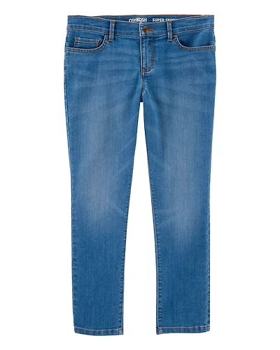 Kid Medium Blue Wash Plus-Fit Skinny-Leg Jeans