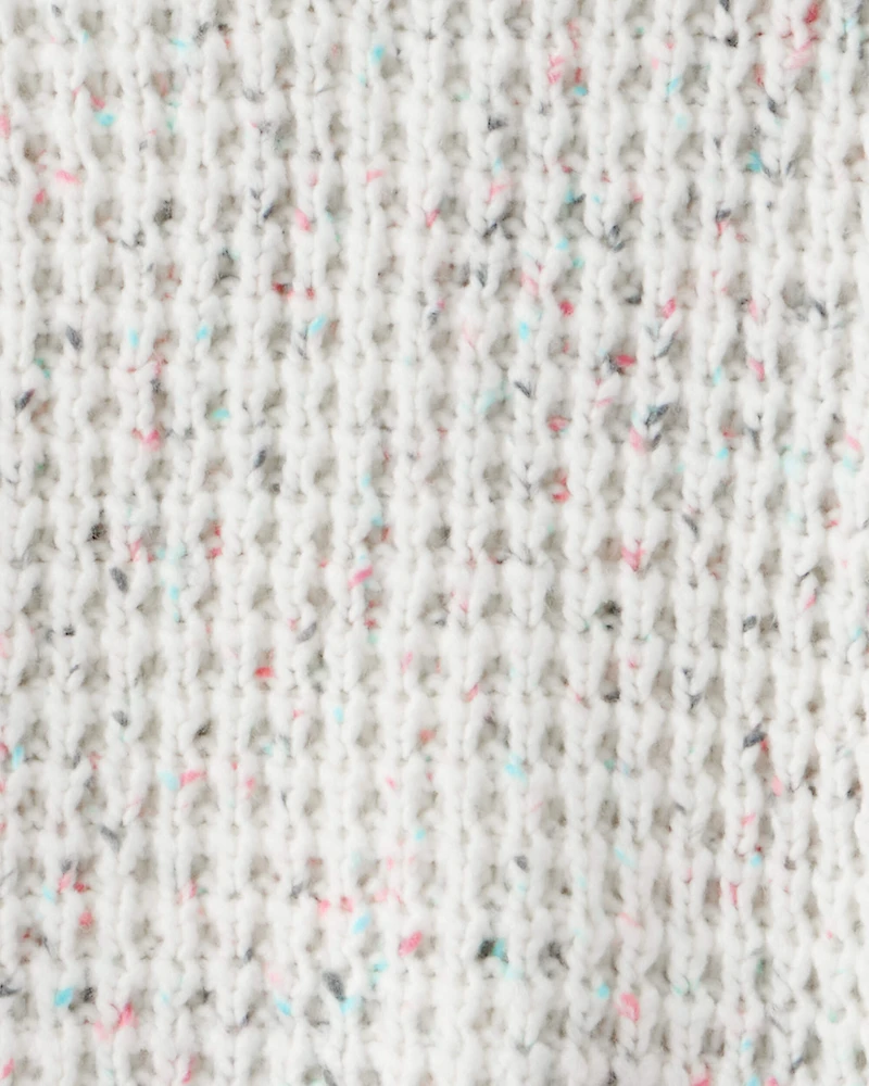 Girls Confetti Sweater - Cream