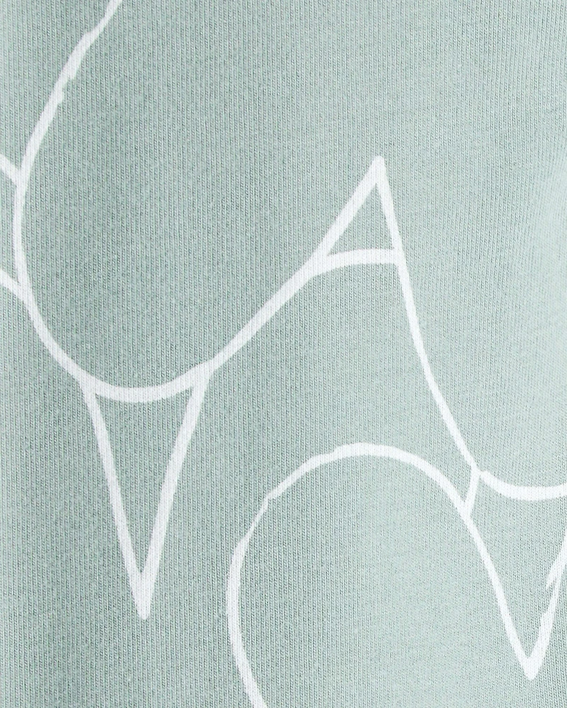 Toddler Girl Cotton Heart Stretch Leggings - Green