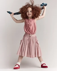 Toddler Girl Sleeveless Bow Top - Pink