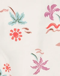 Baby Beach Print Cotton Romper