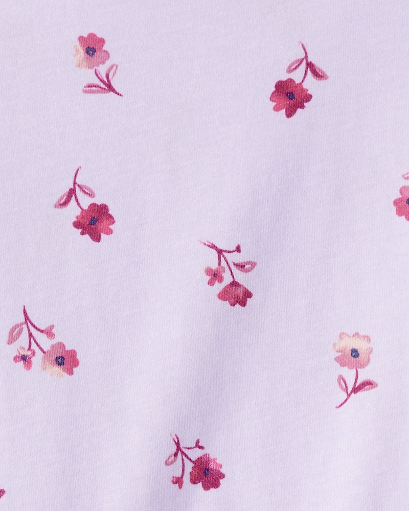 Toddler Girl Floral Long-Sleeve Top - Purple