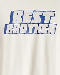 Boys Best Brother Long-Sleeve Graphic Tee - White