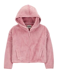Kid Sherpa Uniform Hooded Jacket- Pink