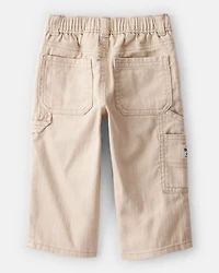 Baby Boy  Wide-Leg Carpenter Twill Pants - Khaki