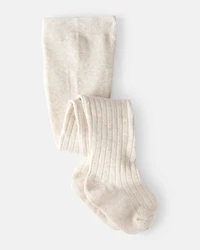 Toddler Girl Rib Tights - White