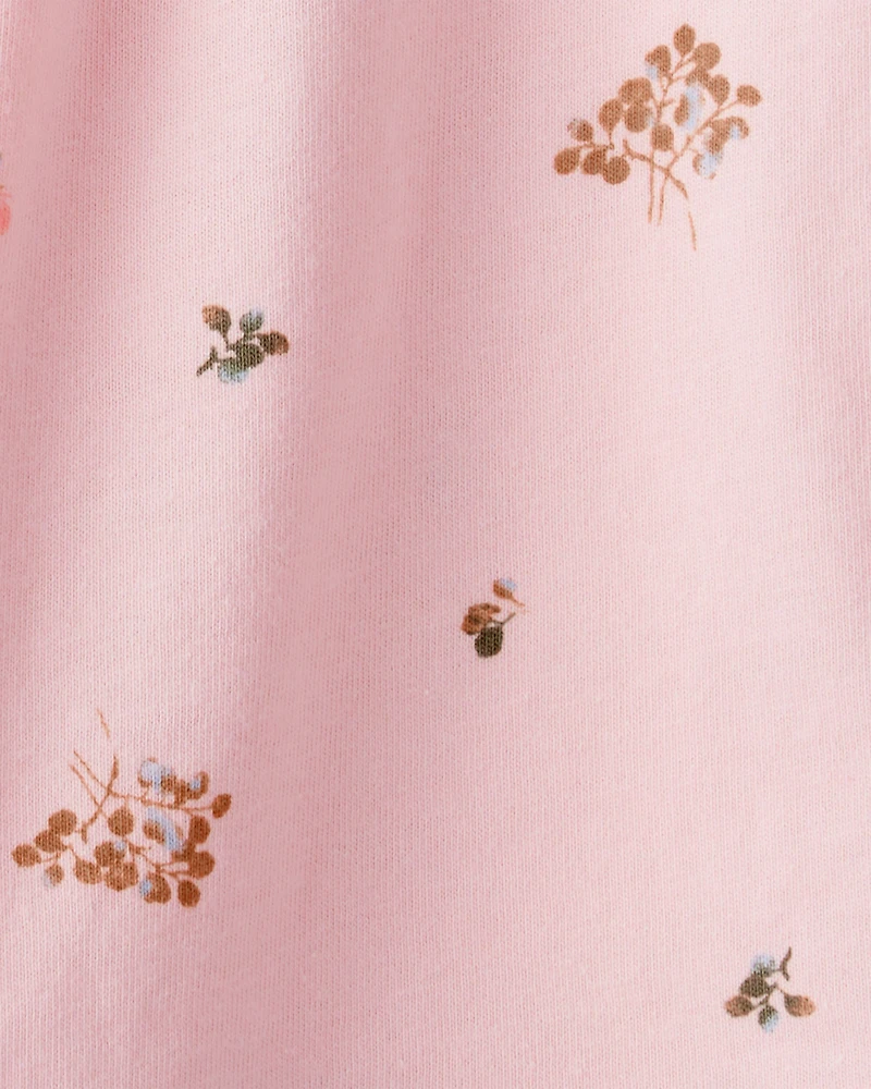 Toddler Girl Floral Short-Sleeve Top - Pink