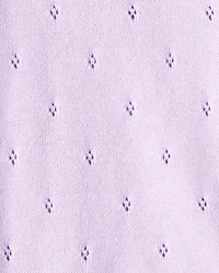 Baby Girl Long-Sleeve Sweater Bodysuit - Purple