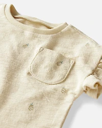 Baby Girl 2-Piece Pineapple-Print Set Made With Organic Cotton