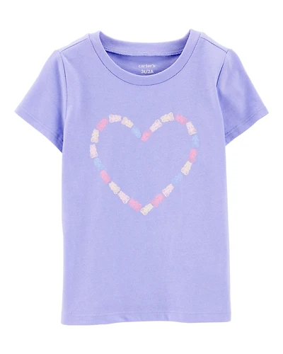 Toddler Girl Gummy Bear Heart Graphic Tee