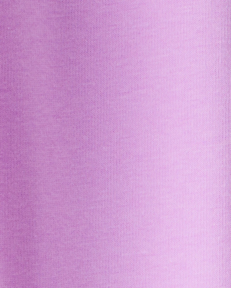 Girls Metallic Heart Pull-On Stretch Cozy Leggings - Purple