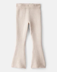 Girls Flare Sweater Pants - Ivory