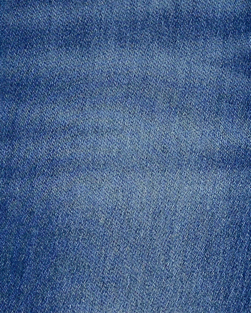 Baby Knit-Denim Suspender Pants