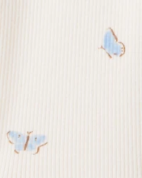 Baby 2-Piece Organic Cotton Ribbed Knit Set Butterfly Breeze Print