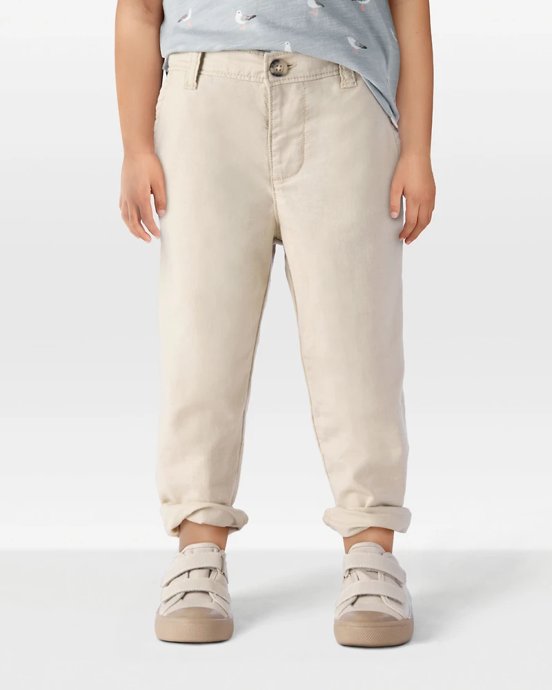 Toddler Linen Pants Made with Organic Cotton