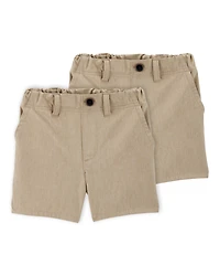 Toddler 2-Pack Active Pull-On Uniform Shorts