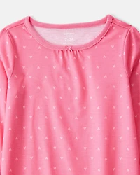 Girls 2-Pack Unicorn Hearts Nightgowns - Pink