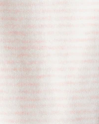 Baby Girl Flutter-Waist Striped Pants - Pink/Cream