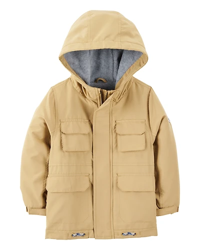 Baby Boy Midweight Utility Jacket - Khaki