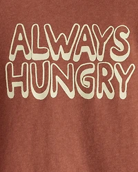 Toddler Boy Always Hungry Long-Sleeve Graphic Tee - Brown
