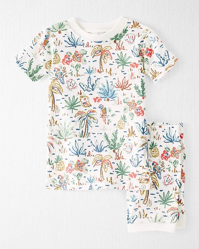Baby Organic Cotton Pajamas Set Tropical Paradise Print