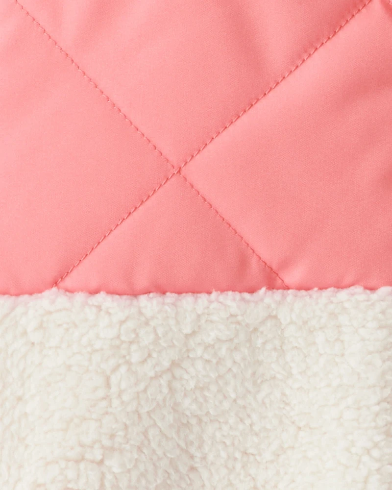 Toddler Girl Sherpa Colorblock Long-Sleeve Midweight Jacket