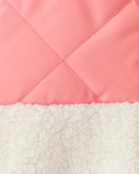Toddler Girl Sherpa Colorblock Long-Sleeve Midweight Jacket