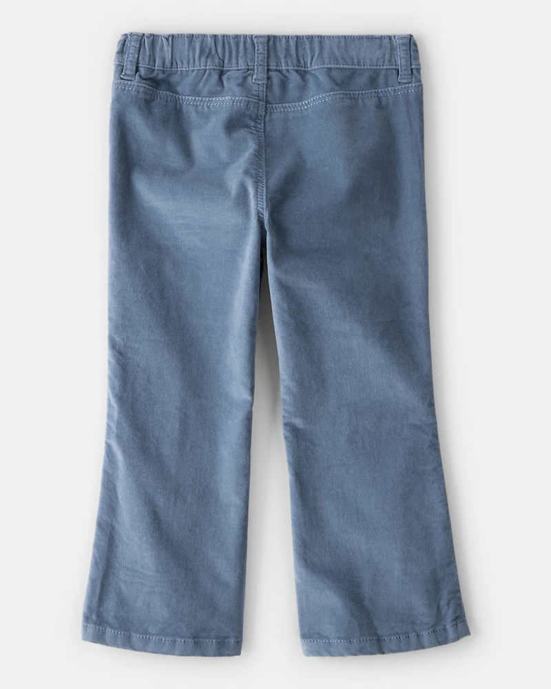 Toddler Girl Velvet Flare Pants - Blue