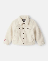 Toddler Sherpa Long-Sleeve Jacket - Cream