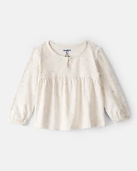 Baby Girl Floral Top - Ivory